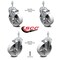 Service Caster 5 Inch Semi Steel Wheel Swivel 10mm Threaded Stem Caster Brake SCC, 2PK SCC-TS20S514-SSS-M1015-2-TLB-2 - alternate 3